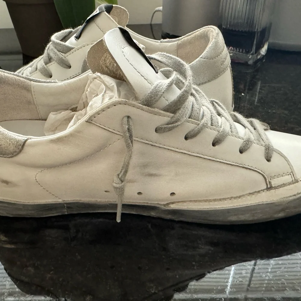 GOLDEN GOOSE WOMENS SUPERSTAR WHITE LEATHER SILVER STAR 40 WORN 1X LKNW - Picture 8 of 16